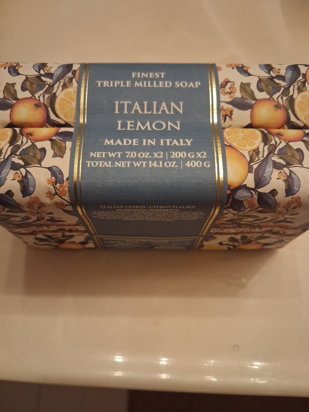 Italian Lemon Triple Milled Soap - 2 Pack (2 × 7 Oz) Brightening Soap